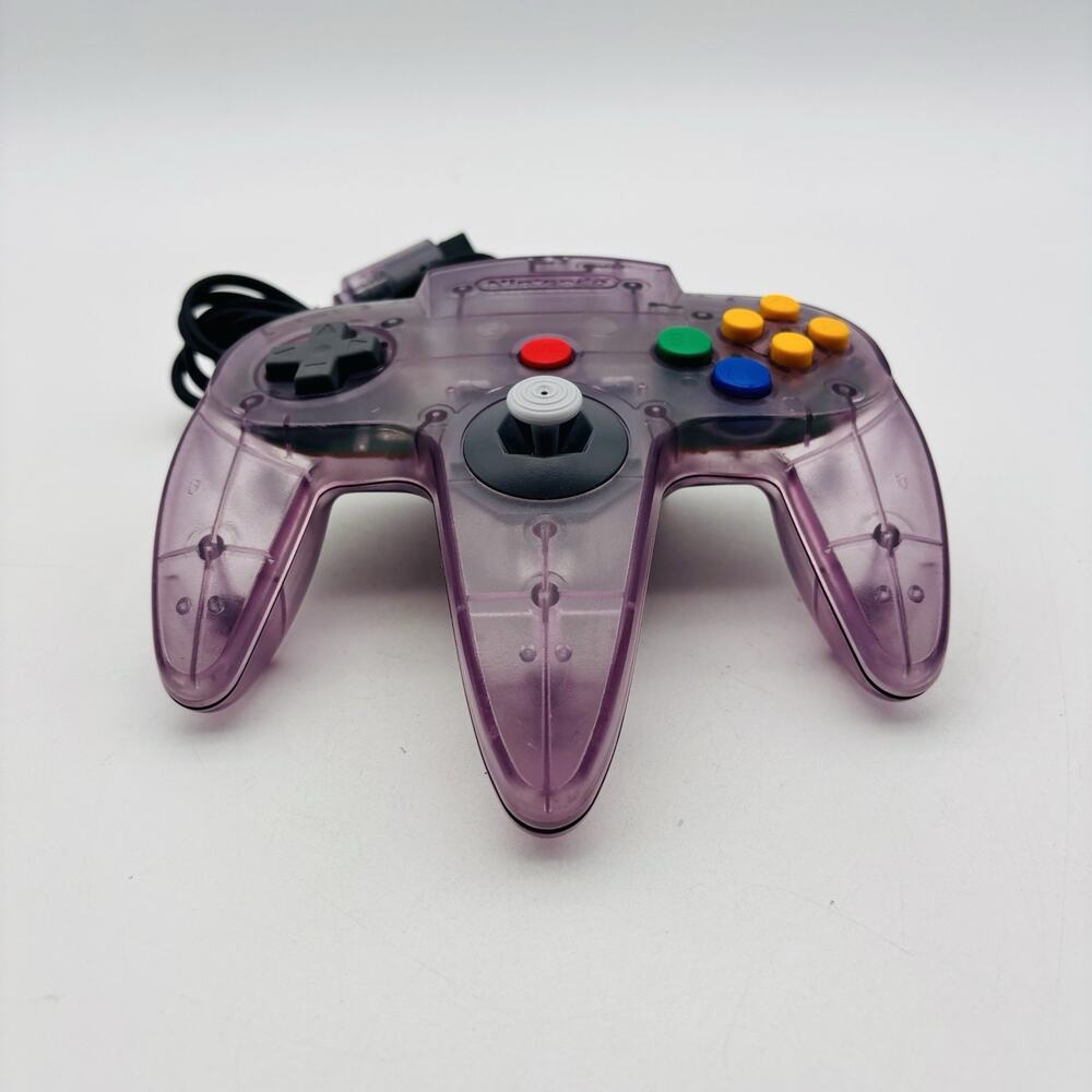 Nintendo 64 N64 OEM Clear Atomic Purple Controller Tight Stick, Working / Tested - Picture 3 of 12